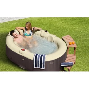 Piscina Spa 2 Posti Vasca Idromassaggio Gonfiabile Riscaldata Pompa da Giardino