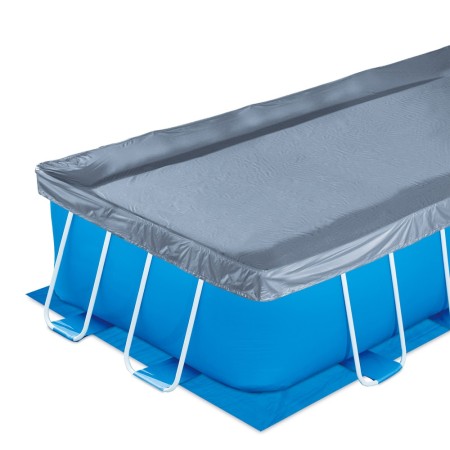 Piscina Fuoriterra 488x244 Rettangolare con Pompa Filtro a Cartuccia Scaletta