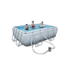 Piscina Fuori Terra Rettangolare 282x196 per Bambini Adulti con Pompa Filtro