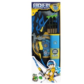 Set Arciere per Bambini Arco Mirino Regolabile Plastica 3 Frecce a Ventosa Bimbo 2