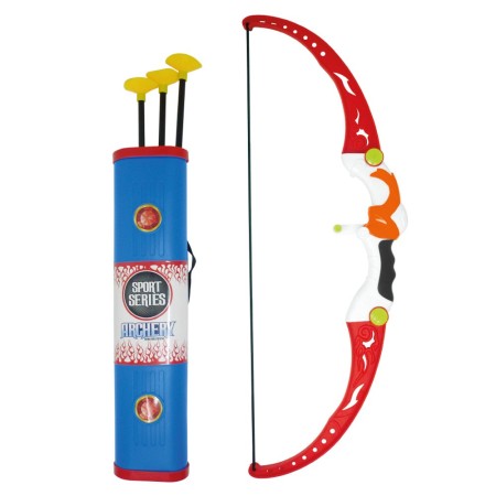 Set Arciere Arco con 3 Frecce a Ventosa per Bambini in Plastica Feretra da Bimbo