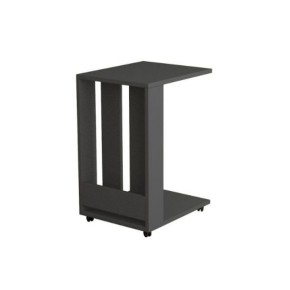 Tavolino per PC da Divano Antracite con Ruote Tavolinetto Caffe in Legno Basso 2