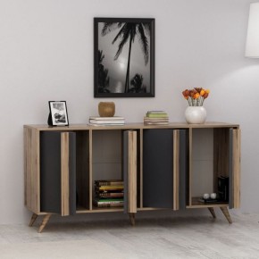 Mobile da Soggiorno Madia 4 Antracite Noce Piattaia Credenza Soggiorno Ingresso 2