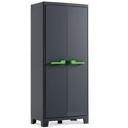 Armadio Keter Antracite Tuttopiani Resina Impermeabile Alto Organizer da Esterno
