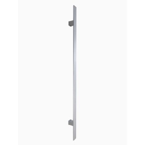 Maniglione Cromato Satinato Piatto 80 cm per Porta Esterna Blindata Verticale