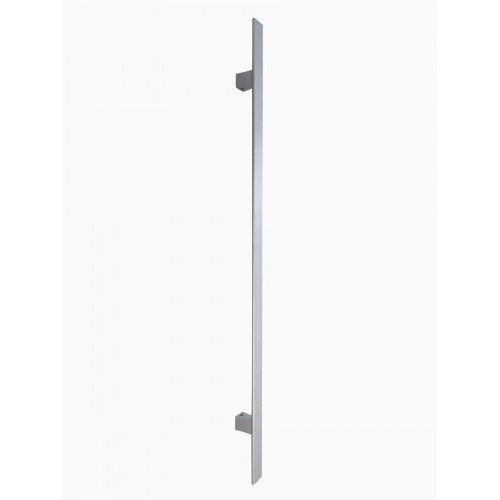 Maniglione Cromato Satinato Piatto 80 cm per Porta Esterna Blindata Verticale
