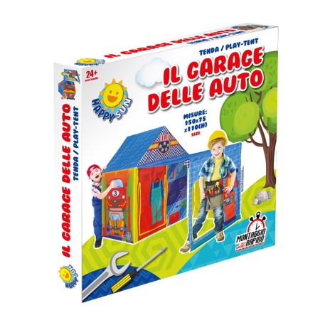 Tenda da Gioco per Bambini Officina Meccanico Casetta Bimbi Uso Interno Esterno