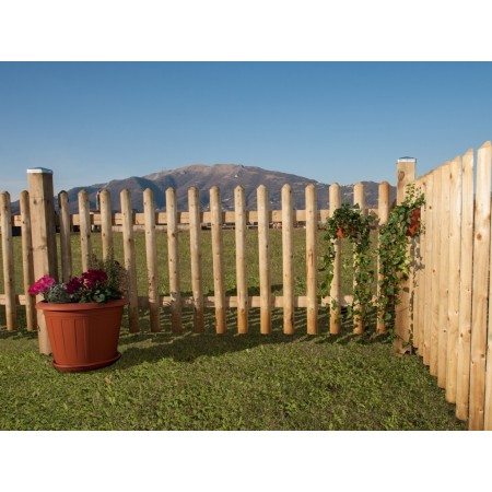 Steccato Bordura Aiuola 200 cm h 80 da Giardino Recinzione Staccionata in Legno