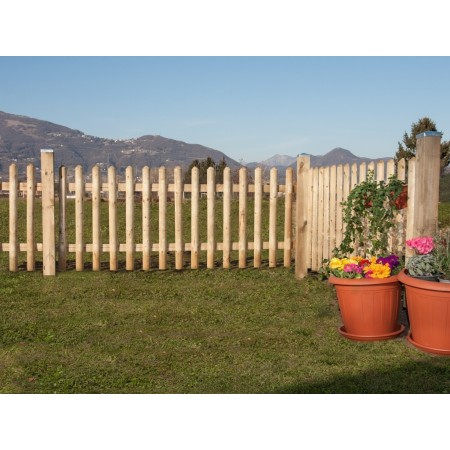 Steccato Bordura Aiuola 200 cm h 80 da Giardino Recinzione Staccionata in Legno