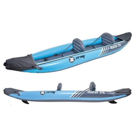 Kayak Zray Roatan 2 Posti Sedili Canoa Gonfiabile con Remi Pagaie Pompa Borsa