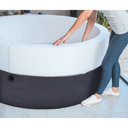Piscina Idromassaggio Spa 156x70 Rotonda Acqua Riscaldata 4 Adulti Semi Rigida