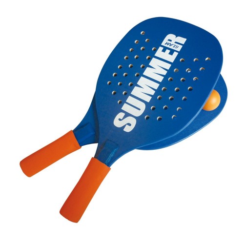 2 Racchette in legno da Beachtennis Spieggia Mare con Pallina Racchettoni Tennis
