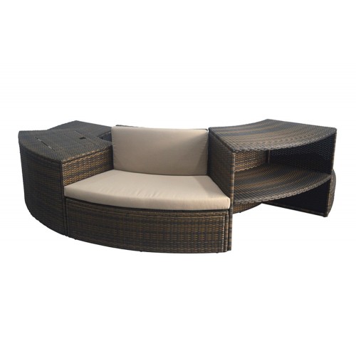 Piscina Idromassaggio Spa 156x70 Mobili Rotonda Riscaldata 4 Adulti Semi Rigida