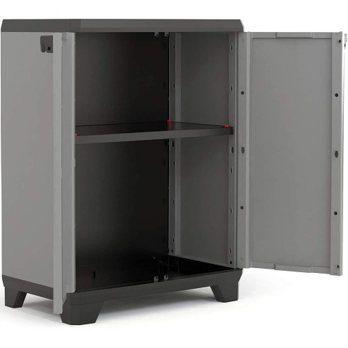 Armadio Keter Basso Garage 2 Ante 90 cm Balcone da Esterno Veranda Multifunzione