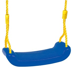 Altalena 2 Posti Bambini Blu Struttura Metallo Alt 182 Giochi 3-12 anni Max 50kg 2