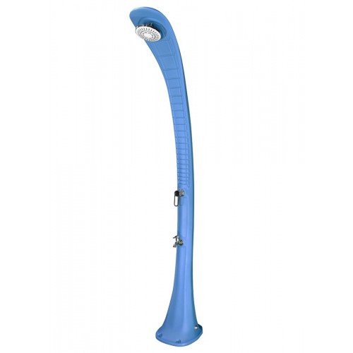Doccia Solare da Giardino 32 litri Blu Miscelatore per Campeggio Esterno Piscina