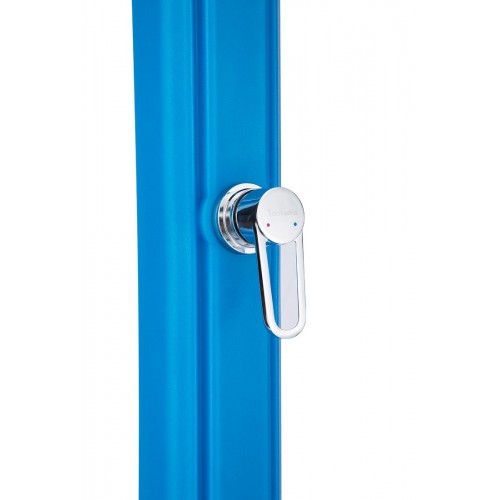 Doccia Riscaldamento Solare 28 litri Blu da Giardino Miscelatore Esterno Piscina