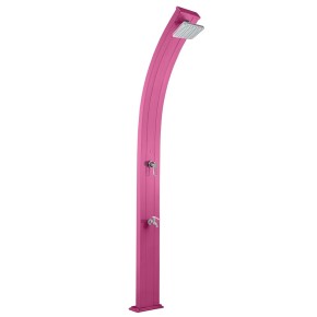 Doccia Solare da Giardino 30 litri in Alluminio Rosa per Esterno Casa Piscina