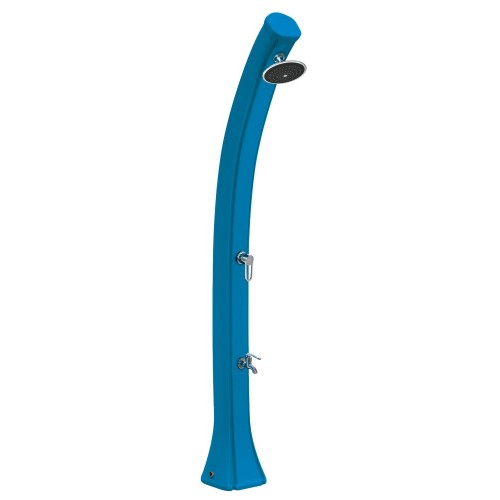 Doccia Solare da Giardino 44 litri Blu Miscelatore per Esterno Piscina Campeggio