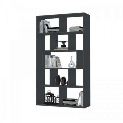 Libreria in Legno Cemento 5 Ripiani a Giorno Mobile per Ufficio Camera Bambini