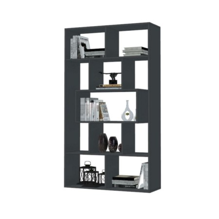 Libreria in Legno Cemento 5 Ripiani a Giorno Mobile per Ufficio Camera Bambini