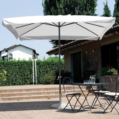 Giardino Ombrellone Rettangolare 2x3 Mt Con Manovella Tavolo Terrazzo Senza Base