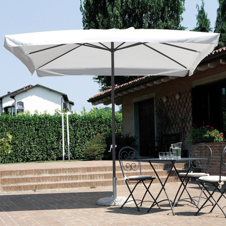 Giardino Ombrellone Rettangolare 2x3 Mt Con Manovella Tavolo Terrazzo Senza Base