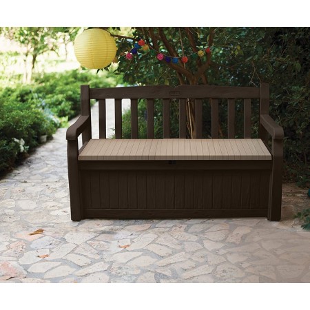 Keter Baule Effetto Legno Cassapanca Portagiochi Contenitore Coperchio Balcone
