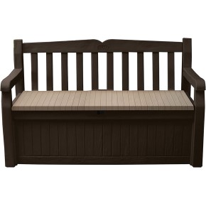 Keter Baule Effetto Legno Cassapanca Portagiochi Contenitore Coperchio Balcone 2