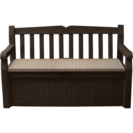 Keter Baule Effetto Legno Cassapanca Portagiochi Contenitore Coperchio Balcone