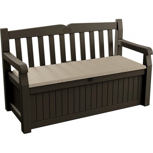 Keter Baule Effetto Legno Cassapanca Portagiochi Contenitore Coperchio Balcone