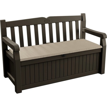 Keter Baule Effetto Legno Cassapanca Portagiochi Contenitore Coperchio Balcone