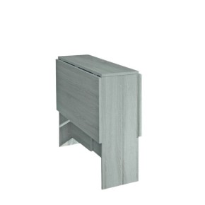 Tavolo in Legno da Pranzo Salvaspazio Grigio Cemento Moderno Pieghevole Cucina 2