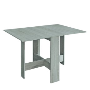 Tavolo in Legno da Pranzo Salvaspazio Grigio Cemento Moderno Pieghevole Cucina