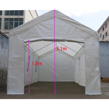 Gazebo in Acciaio 3x6 Esterno Sagre Eventi Bianco Stand Fiere Capannone Tendone