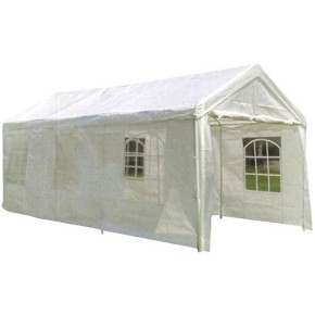 Gazebo in Acciaio 3x6 Esterno Sagre Eventi Bianco Stand Fiere Capannone Tendone