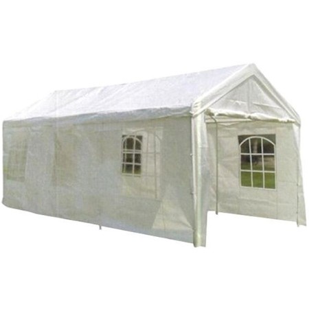 Gazebo in Acciaio 3x6 Esterno Sagre Eventi Bianco Stand Fiere Capannone Tendone