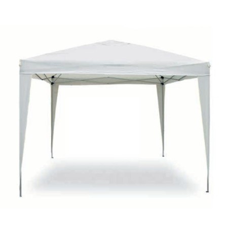 Gazebo Bianco 3x3 Pop Up Fisarmonica Pieghevole Richiudibile Acciaio da Giardino