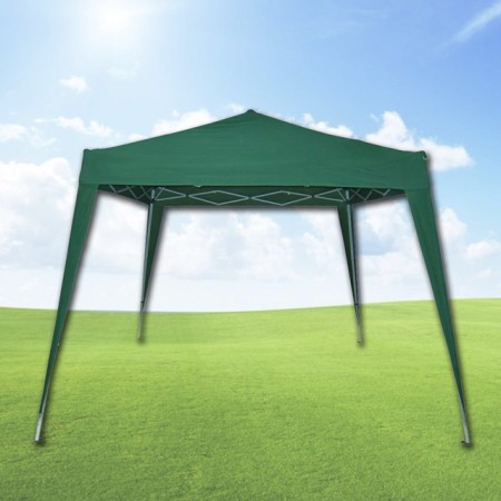 Giardino Gazebo Verde Richiudibile Fisarmonica 3x3 Pop Up Ombra Pieghevole Sacca