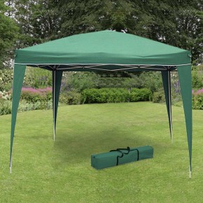 Giardino Gazebo Verde Richiudibile Fisarmonica 3x3 Pop Up Ombra Pieghevole Sacca