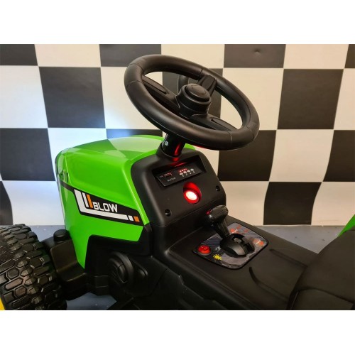 Trattore Macchina Elettrica per Bambini a Batteria 12 V Telecomandata 1 Posto
