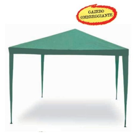 Gazebo Smontabile Verde 3x2 mt Struttura Acciaio Ombra Fiere Mercatini Giardino