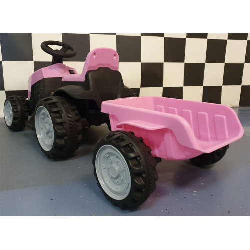 Trattore Macchina Elettrica per Bambini a Batteria Ricaricabile 1 Motore Posto