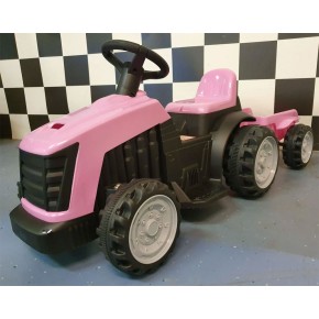 Trattore Macchina Elettrica per Bambini a Batteria Ricaricabile 1 Motore Posto