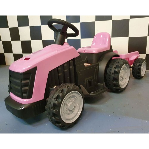 Trattore Macchina Elettrica per Bambini a Batteria Ricaricabile 1 Motore Posto