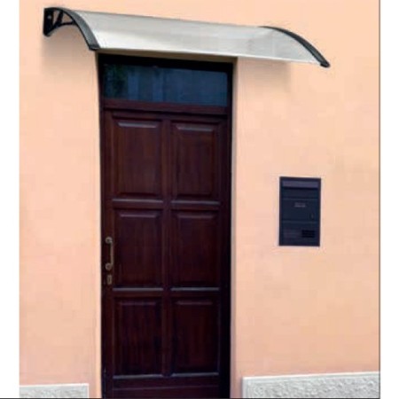 Pensilina Tettoia 100x60 Policarbonato Struttura Copertura Riparo Alveolare 