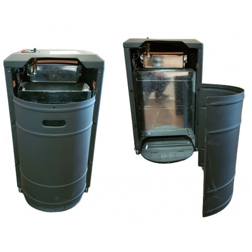 Stufa a Gas 3.4kW Infrarossi Effetto Camino Catalitica Fiamma Vera
