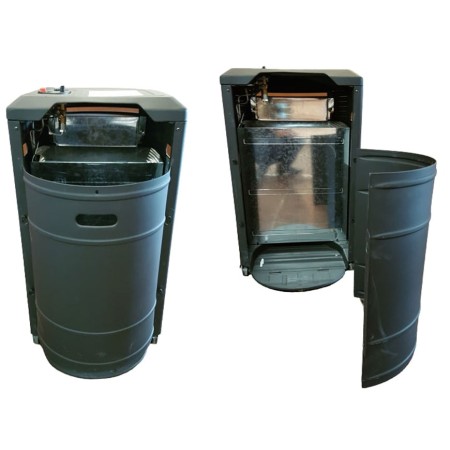 Stufa a Gas 3.4kW Infrarossi Effetto Camino Catalitica Fiamma Vera