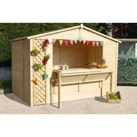 Casetta in Legno a Pannelli Chiosco da Giardino Spiaggia | BricoShop24