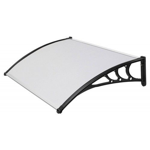 Tettoia Modulare Pensilina 120x80 Porta Policarbonato Compatto Satinato Opalino